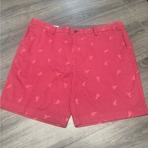 Men's Red Patterned Shorts